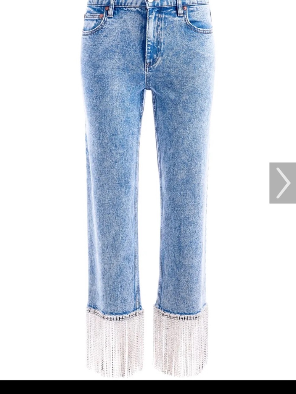 Alice + Olivia Embellished Rhinestone Boyfriend Jeans